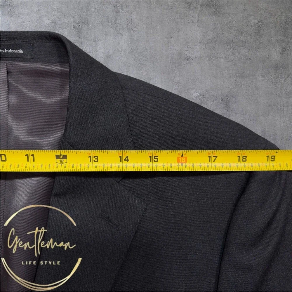 PRONTO UOMO Mens Blazer 42S Sport Coat Two Button Jacket Wool Charcoal Gray
